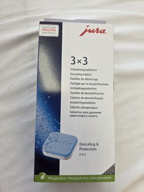 Jura 2-in-1 Descaling Tablets (9-Pack) Coffee & Espresso Machine Cleaner 3x3